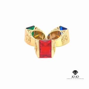N81 Nhẫn nam đính đá màu phong thủy cao cấp JOJO