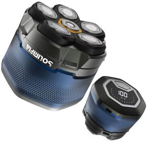 Solimpia Electric Shaver 6 Blade for Men Portable Magnetic Charging Bald Head Trimmer Multi-Functional Shaving Machine 2-pcs Set