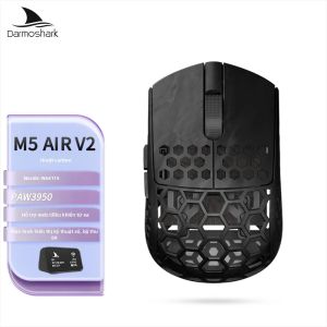 Chuột Chơi Game Không Dây Darmoshark M5Air V2 Làm Từ Sợi Carbon Rèn 30KDPI Macro 8K Trọng Lượng Nhẹ 30g Thiết Kế Dành Cho Tay Phải Có Nút Điều Chỉnh DPI