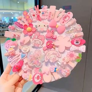 🔥IVY All-match strawberry bear hairpin for children female side clip baby cute cartoon bangs clip no damage to hair little girl forehead hairpin headdress