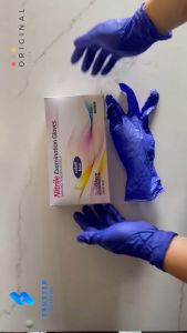 Sarung Tangan Nitrile Onemed SAFEGLOVE & Nitril Handscoon BLUEPLE