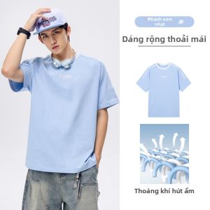 CAMEL | Áo Thun Cotton American Vintage Rộng Rãi