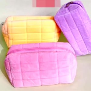 LITTLE DAISY | FURANO Puffy Makeup Pouch / Pencil Case Sleting Tempat Pensil Bantal Bulu/ Tas Make Up Fluffy Motif Kotak Cute