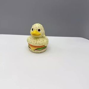 Hamburger Duck Resin Figurine Car Desk Decor Funny Gift