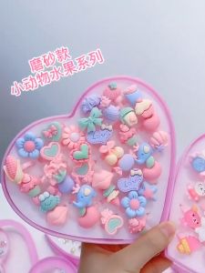 Cincin Mainan Anak - Tersedia Box 36pcs atau Satuan Cincin Boneka Lucu Cincin Karet Warna-Warni Box Love Pink