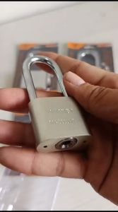 Gembok Nekel WILMER Leher Panjang Silver 30 40 50 60mm - Gembok Kunci Pagar Freed Silver Nikel MU|MK045