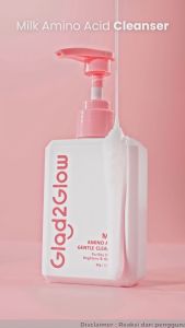 GLAD2GLOW Milk Amino Acid Gentle Cleanser Brightening Face Wash 80ml | Sabun Cuci Muka Pembersih Wajah
