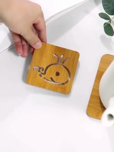 Miếng lót ly lót cốc bằng gỗ Décor 9cm Sang Chảnh Ngộ Nghĩnh – Được chọn mẫu