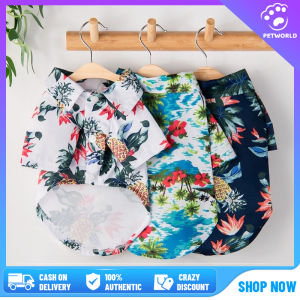 【In Stock】Pet T-Shirts Hawaii Style Pet Dog Clothes Dog Shirt Breathable Cool Beach Clothes