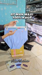 Celana Dalam Pria GT Man 704 BW Warna | Cd Cowok Gtman Maxi Bahan Katun Paket isi 3