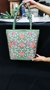 TAS TOTEBAG ASTER / TAS JINJING MURAH BORDIR / TAS TANGAN BORDIR