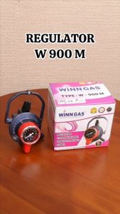 Regulator Gas Winn Gas W900M Tekanan Rendah Double Lock - Penguncian ganda with meteran
