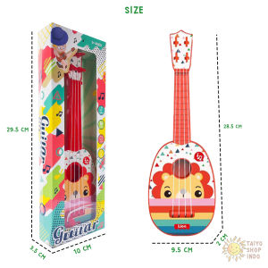 TAIYO Mainan Anak Gitar Mini Karakter Animal Ukulele Belajar Alat Musik Edukasi Hewan