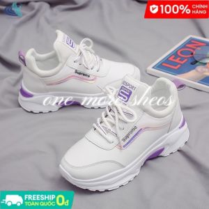 YUNGUANG Thời trang mới Giày nữ màu trắng Giày nữ trắng da thoáng khí Giày thể thao nữ đế dày Giày thể thao nữ mới Giày nữ thường Giày mọi kết hợp[Free Shipping Miễn phí vận chuyển]