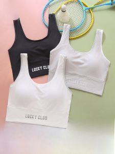 MiiOW | เสื้อชั้นในกีฬาสำหรับเด็กผู้หญิง เสื้อชั้นในแบบไร้ตะเข็บ วัยเตาะแตะ ใส่ได้ตลอดทั้งปี ไม่มีโครง เสื้อชั้นในแบบ U เหมาะกับวัยรุ่น 9-16 ปี