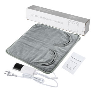 Electric Foot Heating Pad Washable Feet Warmer Household Soft Plush Thermal Blanket Foot Warming Mat for Home Office Bedroom