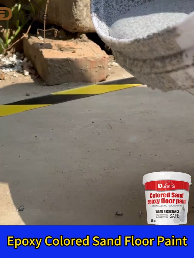 ✨10H hardness✨Epoxy colored sand floor paint marble flooring paint 4KG Imitating Marble Texture Stress-resistant High Hardness 10H Epoxy Colored Sand Floor Paint Wear resistance and slip resistance self leveling floor epoxy marble floor paint