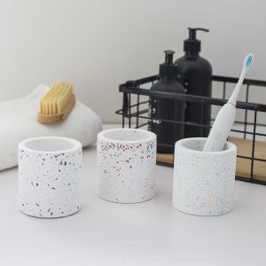 Creative Waterfall Limestone Dental Tool Mat Toothbrush Holder Bathroom Accessories Alcohol Absorbent Drying Toothbrush Cup