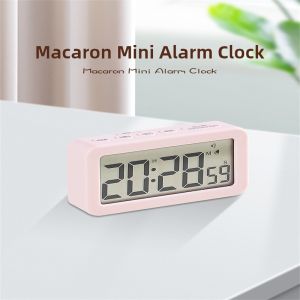 Modern Minimalist Digital Clock with Seconds Four-In-One Student Dedicated Alarm Clock Snooze Function Battery Powered