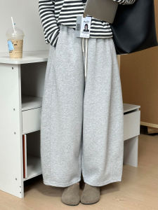 High Waist Wide Leg Sports Sweatpants for Women plus Size Pear Shape Body High Waist Loose Knife Edge Pants Autumn New Style