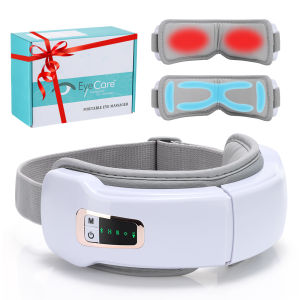 Hailicare | Foldable Eye Massager with Music Vibration Airbag Hot Compress - Relaxation Aid for Eye Strain Dry Eye Improve Sleep Quality