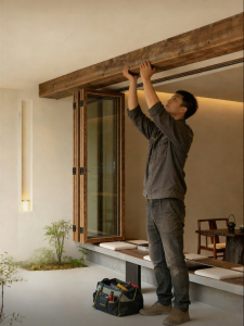 BEIQIVI | Rustic Zen Style Hollow Faux Wood Beam for Decoration