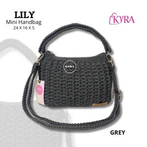 LILY Tas Rajut Bentuk Oval (24+16+5) Cm
