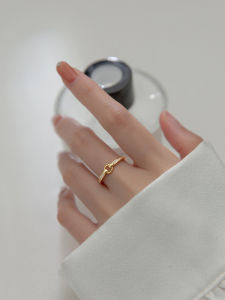 S925 Sterling Silver Geometric round Open Ring for Women Korean Style Fashion Jewelry Elegant Personality Index Finger Ring