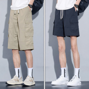 Mens Ice Silk Thin Quick-dry Casual Shorts 5 Divisions