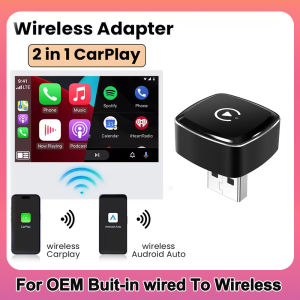 Mini Ultra Wireless CarPlay Adapter Wireless Android Auto AI Smart Box Intelligent Systems for Wired CarPlay Car