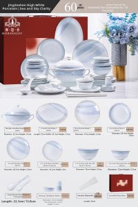 mornenjoy | Elegant Ceramic Tableware Set For Gifts Underglaze Colored Porcelain