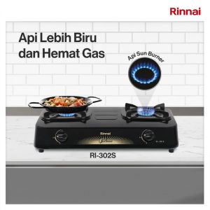 Rinnai Kompor Gas 2 Tungku – RI302S Kompor Hemat Api