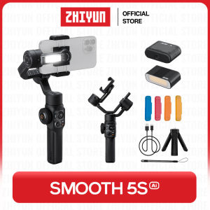 ZHIYUN Smooth 5S AI Gimbal Stabilizer for Phone 3-Axis Phone Gimbal with AI Tracker Face Tracking Selfie Stick Anti-Shake Intelligent Face to Follow