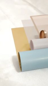 FLOWER WRAP CELLOPHANE BICOLOR GOLD POLOS - Kertas Buket Bunga Wrapping Paper Bungkus Kado Bouquet Kebutuhan Florist Gift Wrap Graudation Wisuda Elegant Dekorasi Flower Paper Craft Kerajinan Tangan Kraft Hias Dekorasi Rumah Pesta