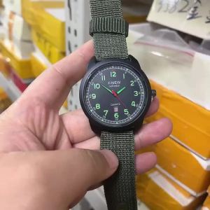Original XINEW Brand Men Watches Students Fashion Nylon Band Sports Simple Date Quartz Watch Black Montre Homme Reloj Hombre
