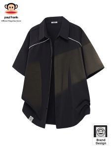 Paul Frank | Reflective Stripe Design Mens Summer Lightweight Loose Short Sleeve Shirt