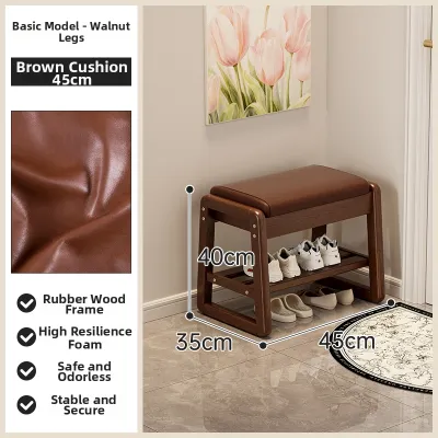 ZHUSHANXIA | Narrow Solid Wood Combined Shoe Bench