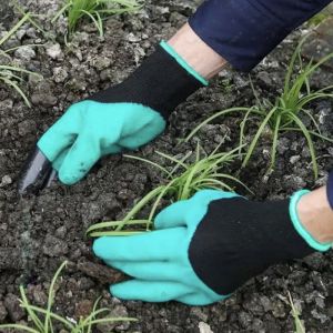 New 1-Pair Gardening Tools Claw Gloves Planting Latex Durable ABS 4-Claw Spot Quick Easy to Digging