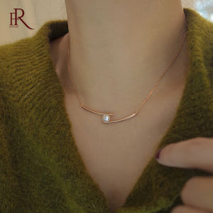 Frascati Light Luxury Smile Chopsticks Pearl Necklace Female Niche Design Simple High-end Temperament Clavicle Chain For Women Jewelry Gift