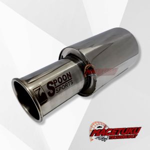 KNALPOT MOBIL SPOON BASS FULL CHROME MURAH KNALPOT MOBIL RACING SPOON JAZZ PICK UP AVANZA AYLA DLL