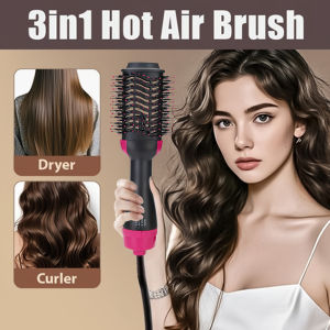 XIAOMI Hair Dryer Comb 3 IN 1 Hot Air Brush hair dryer brush Hair Straightener Comb Curling Brush Negative Ion