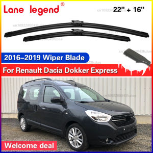 Wiper LHD Front Wiper Blades For Renault Dacia Dokker Express 2016 2017 2018 2019 Windshield Windscreen Window Brushes 22"+16"