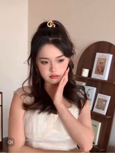 Kẹp tóc mái Doudou Cặp tóc mái Kẹp càng cua kim loại size nhỏ Kẹp mái mini phong cách Hàn Quốc ZJ134