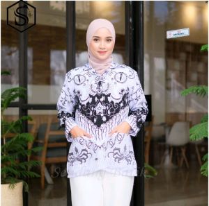 SERAGAM ATASAN BATIK PGRI PRIA DAN WANITA LAPIS FURING BAHAN STANDAR PGRI HALUS SERAGAM KERJA GURU