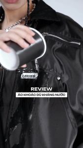 Áo khoác dù local brand chính hãng croptop DAVIES nam nữ màu đen chống nước form rộng Ticke Classy Jacket I D35-AK4