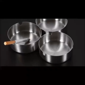 Brightbling Stainless Steel Gold Plated Home Office Desktop Windproof Gold Plated Silver Plated Ashtray