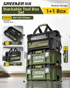 Stackable Wide Multi-function Toolbox with Wheels