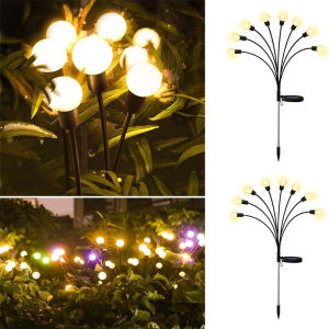 Solar Powered Firefly Garden Lights Outdoor String Light Waterproof Solar Operated Fairy Lights for Garden Patio Christmas Decor