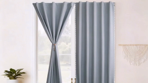 1PCS 100% Blackout Curtain with Pole/Velcro Dual-Use Roll-Up Shade Solid Color Window Covering for Dorm Rooms Bedrooms and Living Rooms【COD】