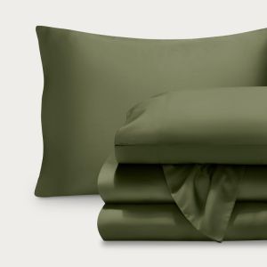 Green Bamboo Pillowcase 20*36 inch For Hot Sleepers Egyptian Fiber Mixed Bedding Decor Long Pillowslip 51*91cm*2pcs US King